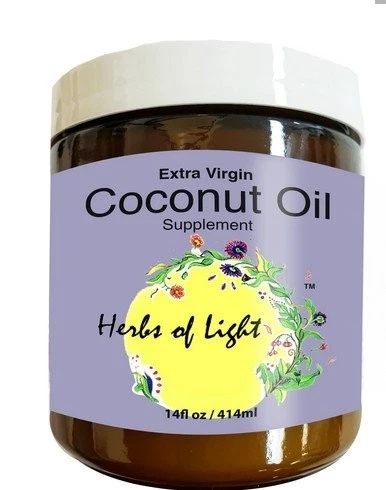 Óleo de coco líquido Herbs of Light 15 oz - Imagem 1 de 1