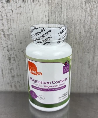 ZAHLER 镁复合物协同镁混合 - 60 粒胶囊 — 第 1/2 张图片