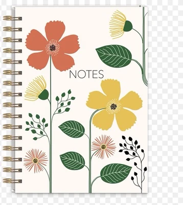 KELLY GARDEN PUNCH STUDIO GREEN GARDEN FLOWER JOURNAL SPIRAL 250 PAGES LINED NEW - Image 1 of 2