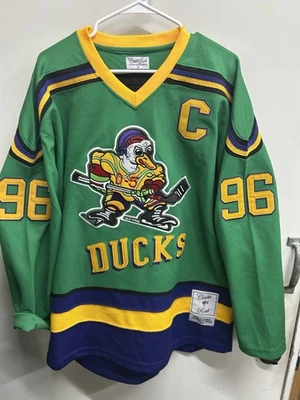 Camiseta clásica Reels Mighty Ducks talla XL Charlie Conway #96 auténtica 1992 Foto 1 de 4