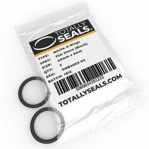 40mm Inner Diameter (ID) O-Rings - Nitrile Rubber 70A Shore Metric Seals Packets - Picture 1 of 19