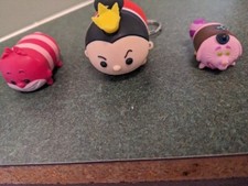 Disney Alice In Wonderland Tsum Tsum Vinyl Figures Keychain Mad Hatter Cheshire