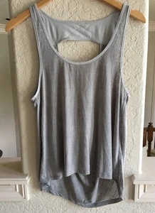 Lululemon Open Back Tank Top S 4 or 6 Gray Swoop RARE - Picture 1 of 12