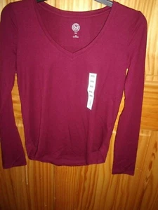 SO - LA CAMISETA DE MANGA LARGA PERFECTA - XXS - BORGOÑA - RET@ $14.00 (NEGRO-5-119) - Imagen 1 de 5