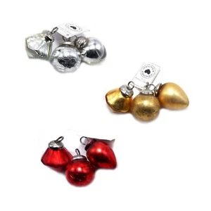 Mini Baumkugeln aus Glas im 3er Set gold, rot, silber ca. 2-3,5cm NEU - Bild 1 von 4