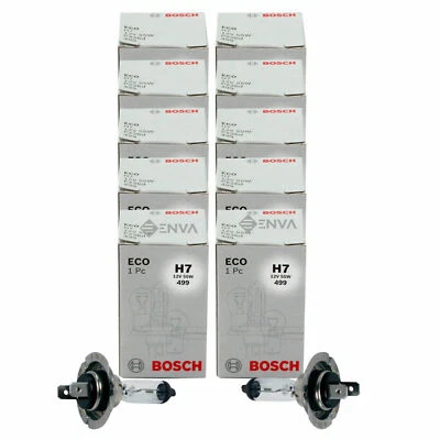 Geniune 10x Bosch Eco H7 12V 55W PX26d 499 Headlight Bulbs - Image 1 of 4