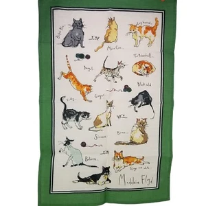 Ulster Weavers Madeleine Floyd CATS 100% Linen Tea Towel 29x18 Inches - Picture 1 of 9