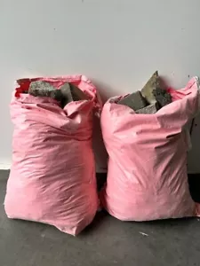 More details for pink woven polypropylene heavy duty sacks, rubble builders sand bags - pre used