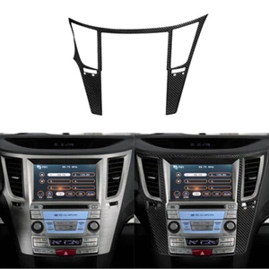 Cubierta de marco exterior de consola de radio de fibra de carbono para Subaru Legacy Outback 2010-2014 - Imagen 1 de 15