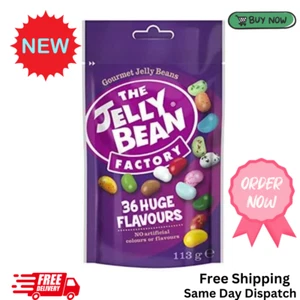 UK The Jelly Bean Factory 36 Huge Flavours 113 G Pouch Ingredients Sugar | UK - Picture 1 of 4
