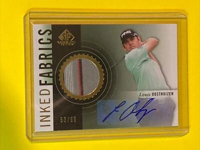2014 SP Game Used Louis Oosthuizen Inked Fabrics Shirt Relic Auto /65 - Image 1 of 2