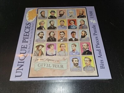 Famosas Figuras de la Guerra Civil 1500 Piezas Puzzle 24" x 33" George Guzzi Foto 1 de 4