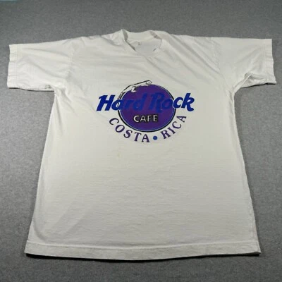 Hard Rock Cafe Shirt Adult Large White  Costa Rica Food Island Tropical Mens - Image 1 of 4