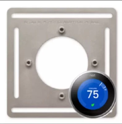 ( 100PC) GOOGLE NEST 3rd Gen THERMOSTAT MOUNTING PLATE & SCREWS Steel Aluminum - Image 1 of 2