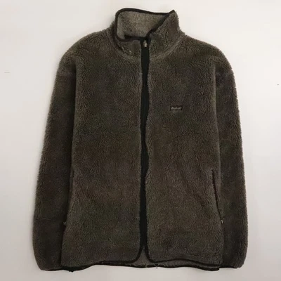 Jaqueta de Lã Vintage Woolrich Deep Pile Tamanho Grande Cinza - Imagem 1 de 4