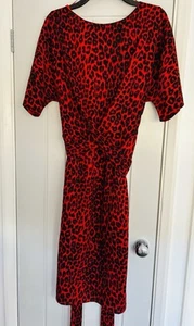Bonmarche - EDIT Mark Heyes - Animal Print Twist Front Dress - Size 20 - Picture 1 of 4