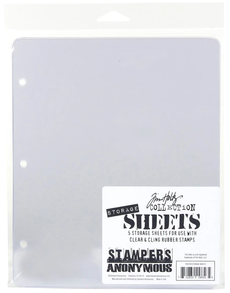 Stampers Anonymous Tim Holtz Storage Sheets 5 per Package-