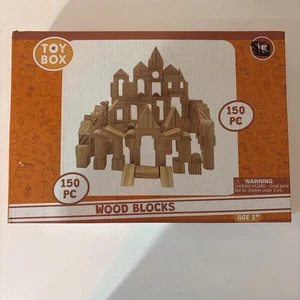 Spielzeugkiste 150 Teile Holzbausteine Kinder Spiel Unterhaltung Geschenk Lernen Pädagogisch - Bild 1 von 6