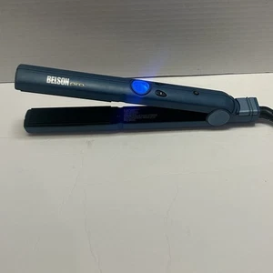 Belson Pro Digital Ceramic Flat Iron 1 In Hair Straightener BP2041 Blue 170W EUC - Picture 1 of 12