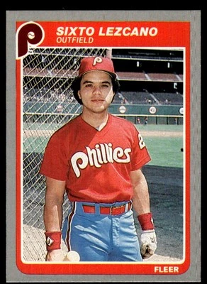 1985 Fleer Sixto Lezcano Philadelphia Phillies #258 - Image 1 of 2