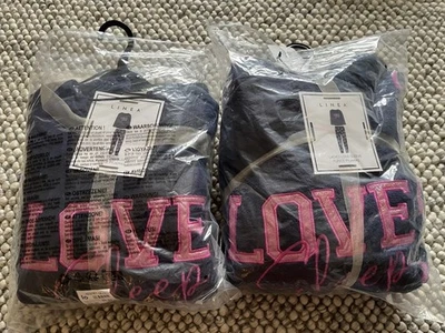 BNWT Linea Ladies Long Sleeve Fleece Pyjamas Navy Size 20/22 Or 24/26 - Image 1 of 4