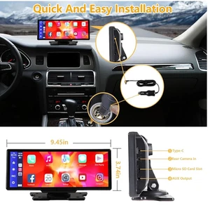9,3" CarPlay Android Auto DVR 2,5K Dashcam 1080P hinten, GPS, FM, BT - Bild 1 von 4