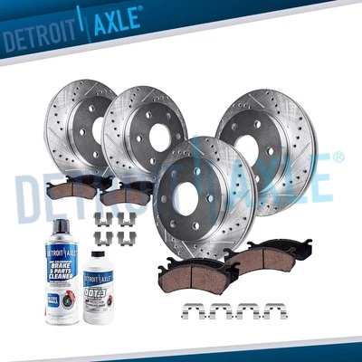 Rotores perforados delanteros y traseros + pastillas de freno para Hyundai Entourage Kia Sedona Foto 1 de 4