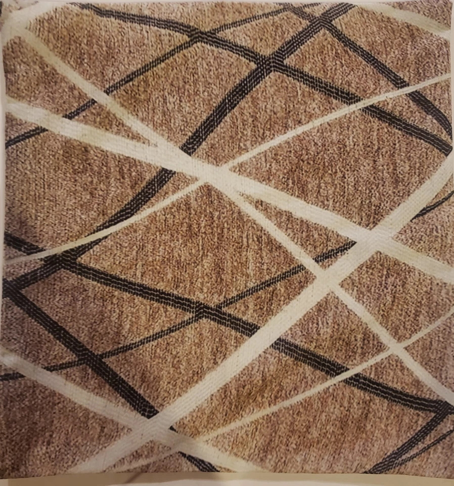 Juego de 2 fundas de almohada marrón con rayas 18"×18" Foto 1 de 1