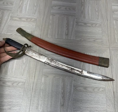 Reproducción Hecha en India Espada Corta Militar Latón Herrajes Decorativos  Foto 1 de 4