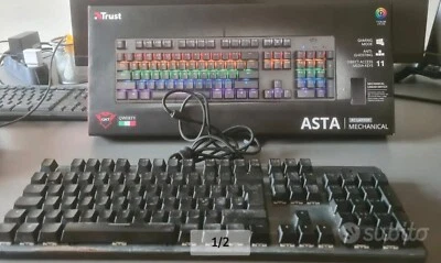 Trust GXT 865 Asta Tastiera Meccanica da Gioco LED Retroilluminata - Nera... - Immagine 1 di 2