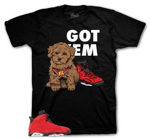 Match Jordan 6 Toro Bravo Varsity Red Shoes - Got Em Tees - Picture 1 of 3