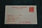 Wwi Aif Military Envelope Unused 1D Red