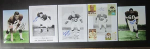lot x5 1964 NFL CHAMPION CLEVELAND BROWNS AUTOGRAPH Clark Costello Fichtner Gain - Picture 1 of 12