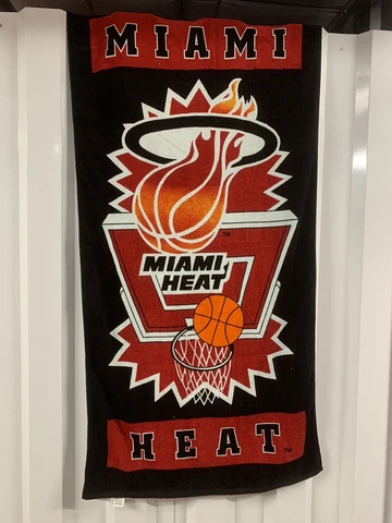 Vintage 90s Adult sized Miami Heat Beach Towel Cover