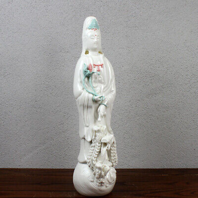 Porzellanfigur  Chilian Guanyin , Blanc-De-Chine Kwan Yin, Guan Yin Statue Weiß • 49€