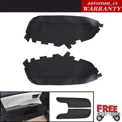 Cubierta de panel de puerta con reposabrazos de cuero negra para Toyota Avalon 2013 2014 2015-2018 Foto 1 de 4
