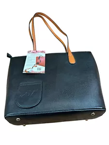 PortoVino Wine Purse Black Vegan Leather Insulated Hidden Party Bag 1.5L NEW - Picture 1 of 9