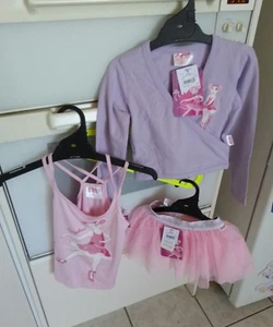 New Angelina Ballerina Size 4 Dance top wrap, Dance Tank,Dance tutu Pink/purple - Picture 1 of 5