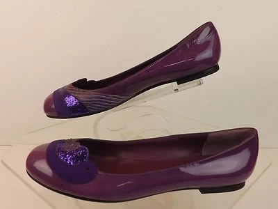 NUEVA BAILARINA MARC JACOBS PÚRPURA CHAROL BRILLO PUNTA REDONDA PLANA 38 ITALIA Foto 1 de 4