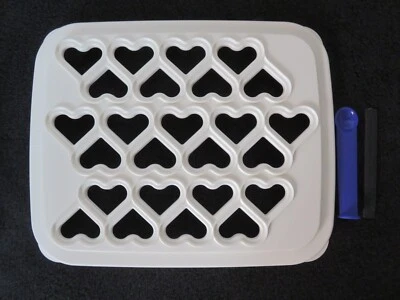 TUPPERWARE Herzchen Snack ~ weiß / lila - NEU - Bild 1 von 2