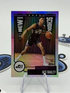 2025-26 Topps Basketball Ace Bailey New School Rookie Holo Rainbow Foil RC Jazz - Picture 1 of 2