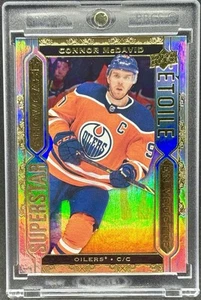 Connor McDavid RARE GOLD REFRACTOR INVESTMENT CARD SSP UPPER DECK OILERS MINT - Picture 1 of 2