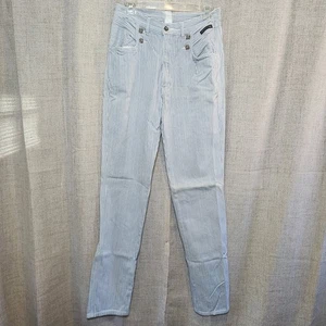 Vintage Western Ethics Jeans Damen 11/12 blau gestreift High Rise 90er Cowgirl Rodeo - Bild 1 von 7