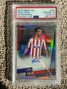 Joao Felix Topps Finest 2019 UCL Auto - Atletico Madrid Chelsea - PSA 10 AUTO 10 - Picture 1 of 2