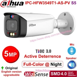 Dahua IPC-HFW3549T1-AS-PV-S5 5MP Full-Color TiOC3.0 PoE Camera Active Deterrence - Picture 1 of 6