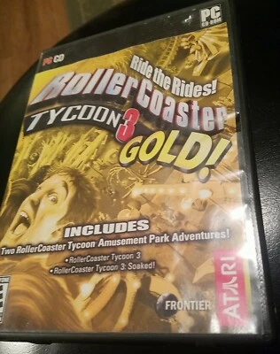 RollerCoaster Tycoon 3: Gold (PC, 2005) with case and manual☆☆ - Image 1 of 3