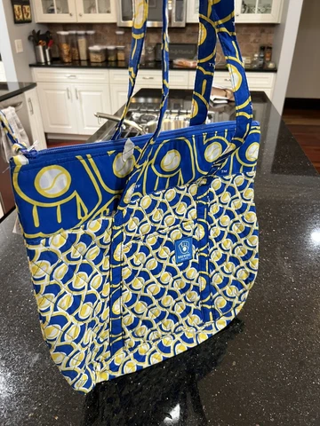 Milwaukee Brewers Large Fabric Tote Bag Team Logo And Colors Cover