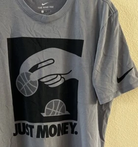 Camiseta de baloncesto gris para hombre Nike Dri-Fit Just Money talla L - Imagen 1 de 6