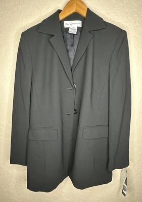 Blazer Rena Rowan Clásico Negro Bolsillos con Solapa Talla 10 Nuevo con Etiquetas Foto 1 de 4