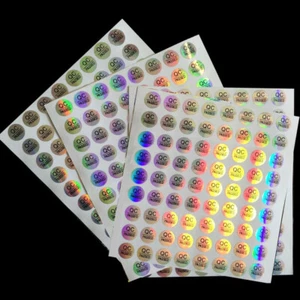800 piezas adhesivas de control de calidad adhesivas adhesivas láser pasadas holograma redondo de 10 mm - Imagen 1 de 3